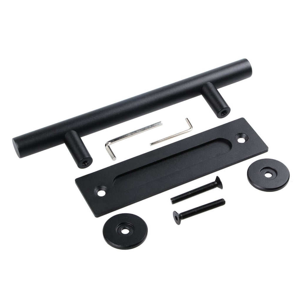 12 Inches Heavy Duty Pull and Flush Sliding Barn Door Handle Set Cylinder