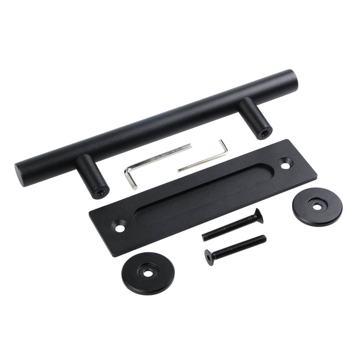 12 Inches Heavy Duty Pull and Flush Sliding Barn Door Handle Set Cylinder